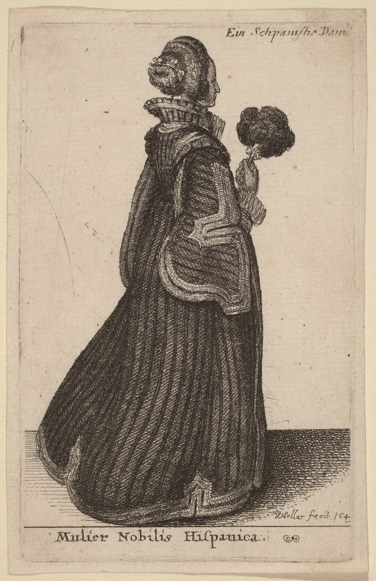 Mulier Nobilis Hispanica (Spanish Noblewoman) by Wenceslaus Hollar
