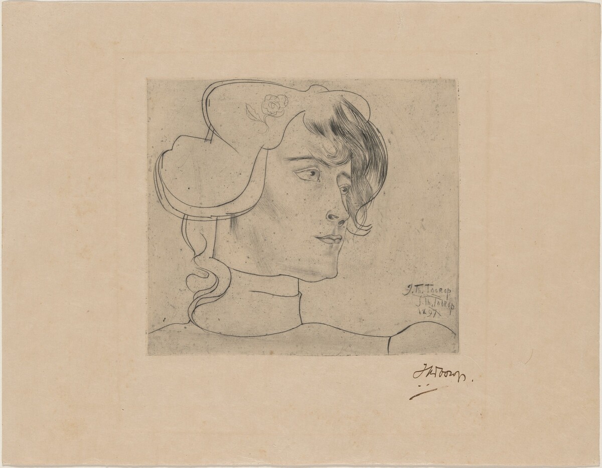 Head of a Woman (Marguérite Adolphine Helfrich) by Jan Toorop