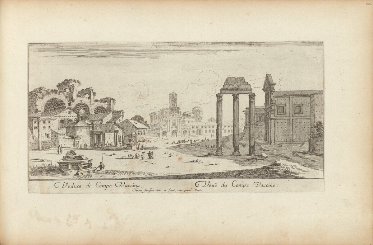 Veduta di Campo Vaccina by Israël Silvestre