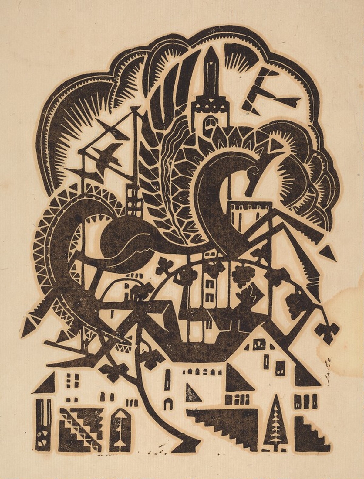 Untitled (Pegasus and Male Nude) by C. Bertram Hartman