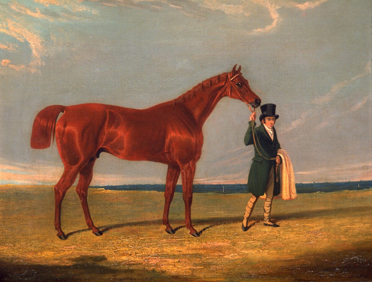 Race Horse and Trainer by Style of Benjamin Marshall