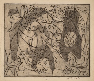 Untitled #2 (Biomorphic Shapes and Curving Lines)