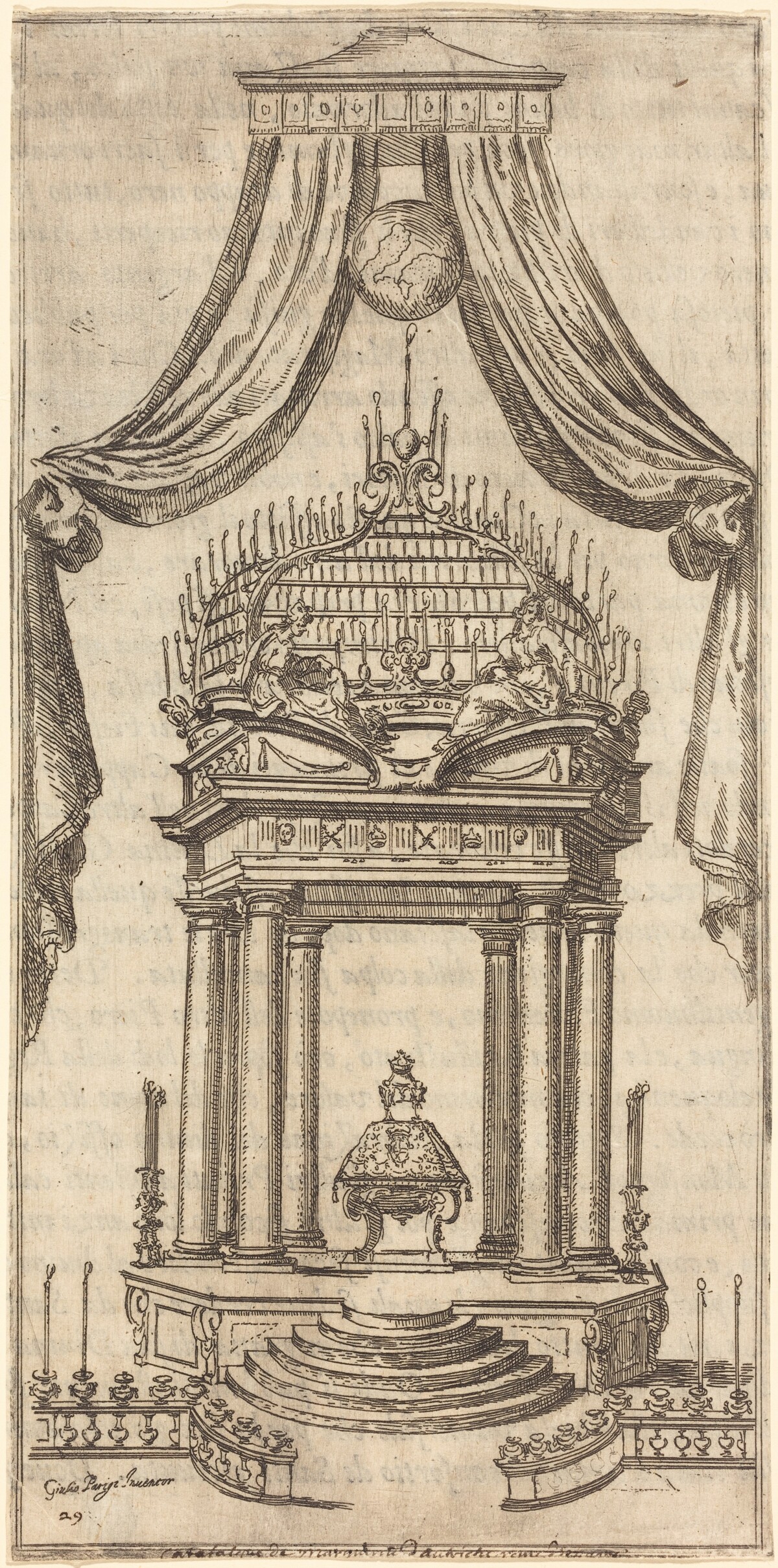 The Catafalque by Jacques Callot