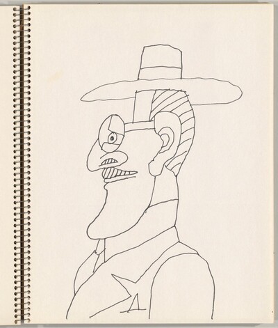 Self-Portrait in Profile with Hat