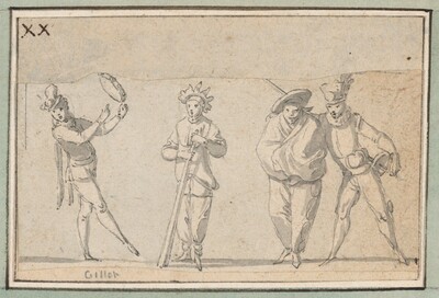 Four Singing Commedia Dell'Arte Characters