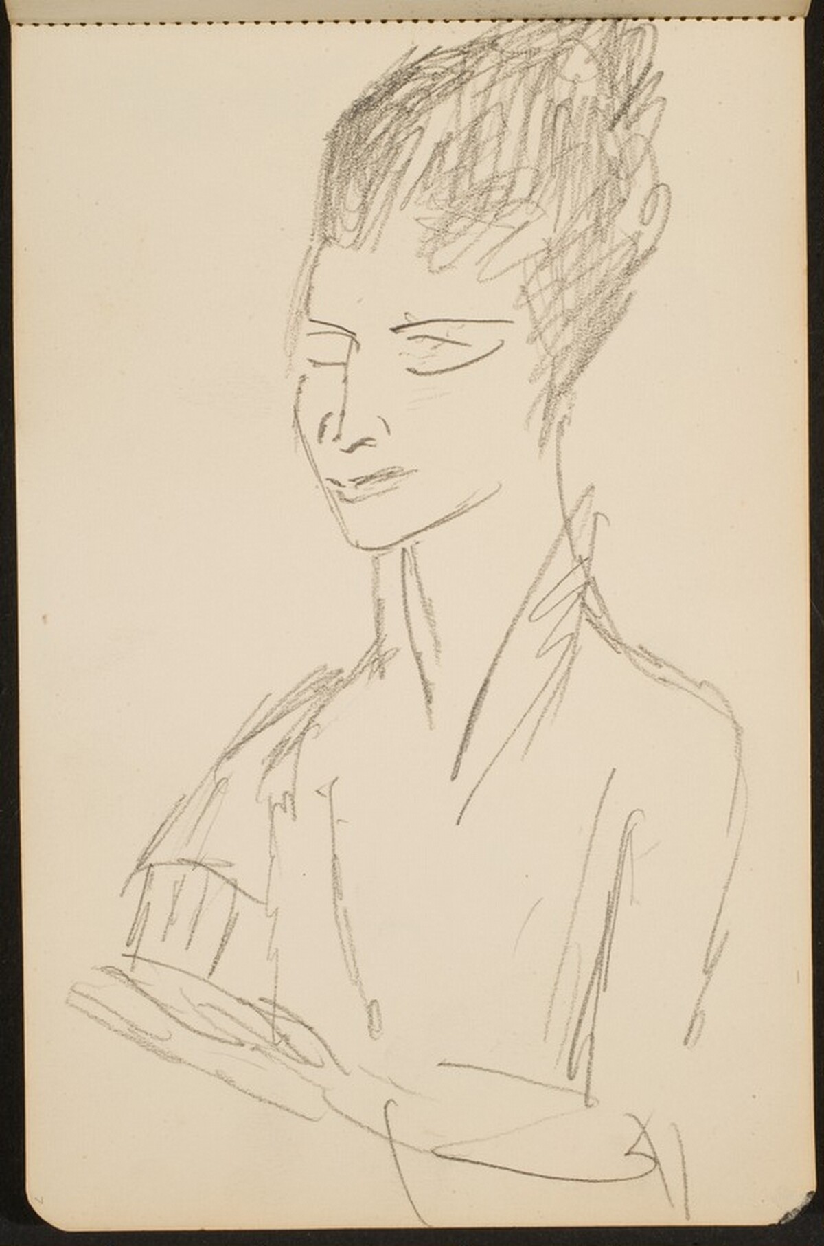 Frau mit geschlossenen Augen (Woman with Eyes Closed) [p. 7] by Max Beckmann