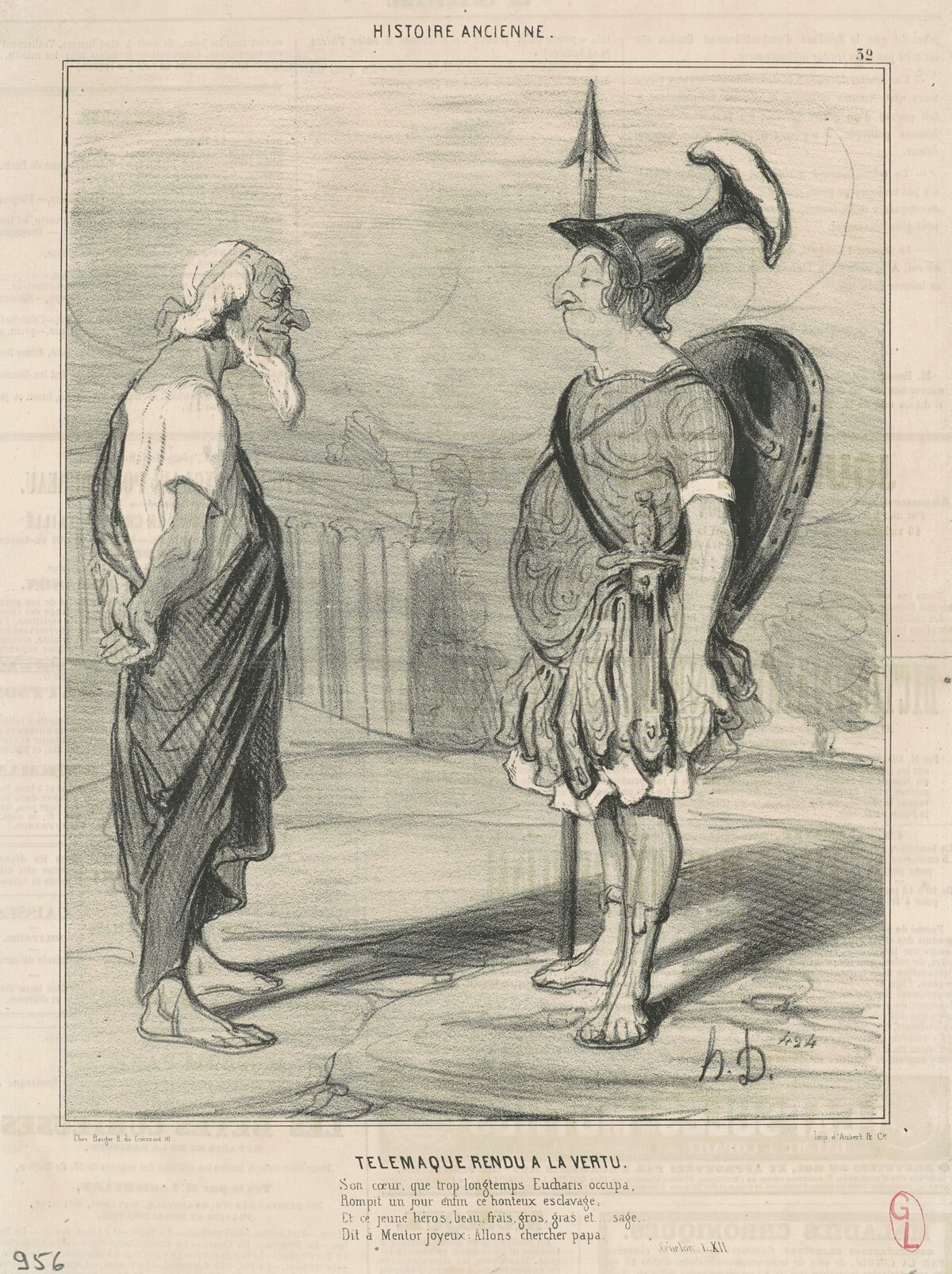 Télémaque rendu a la vertu by Honoré Daumier