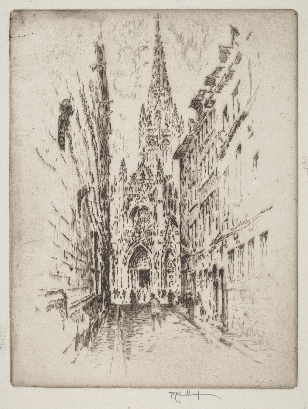 San Maclou, Rouen by Joseph Pennell