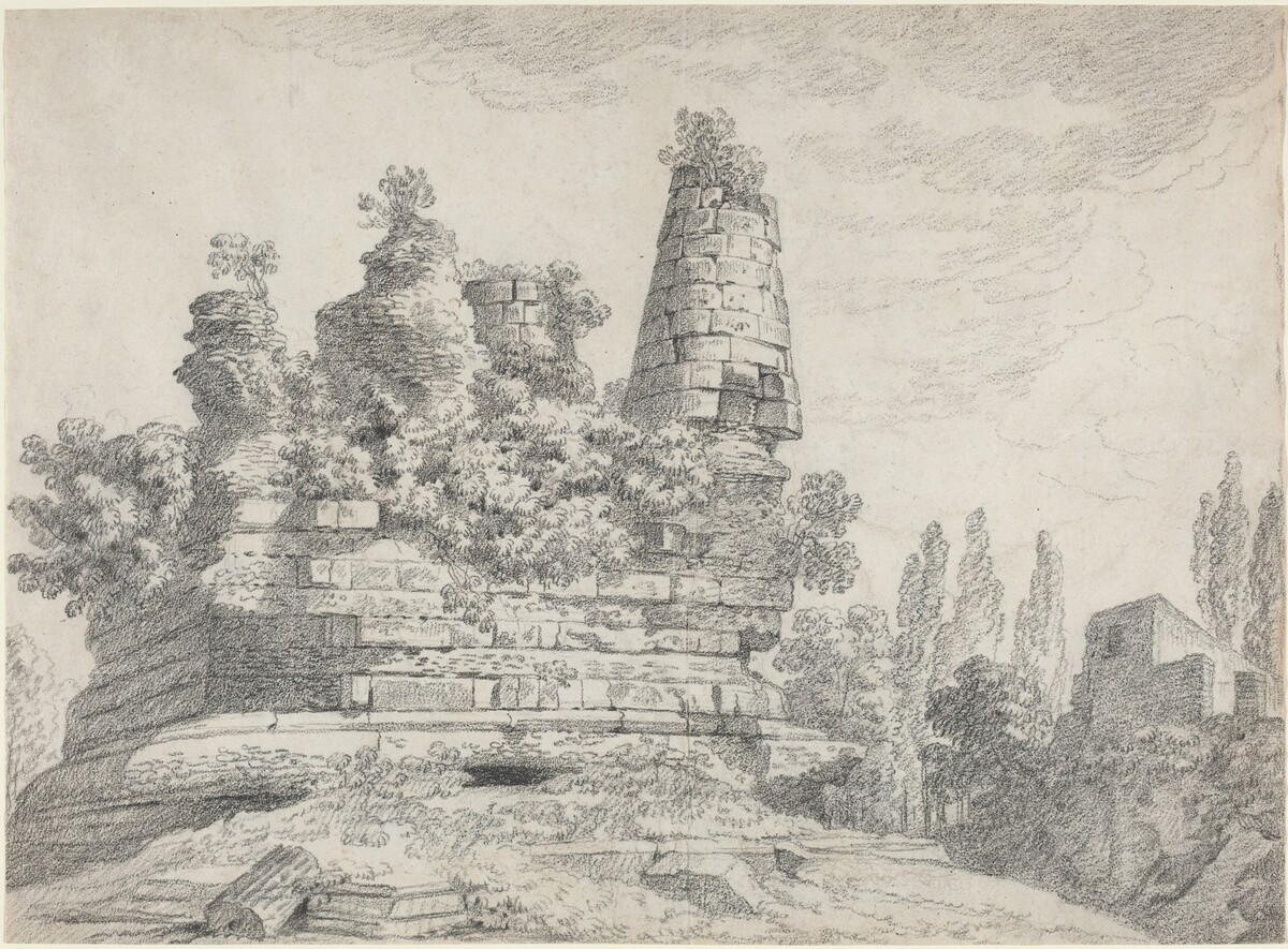 The Tomb of the Horatii and the Curatii at Albano by Louis Chaix
