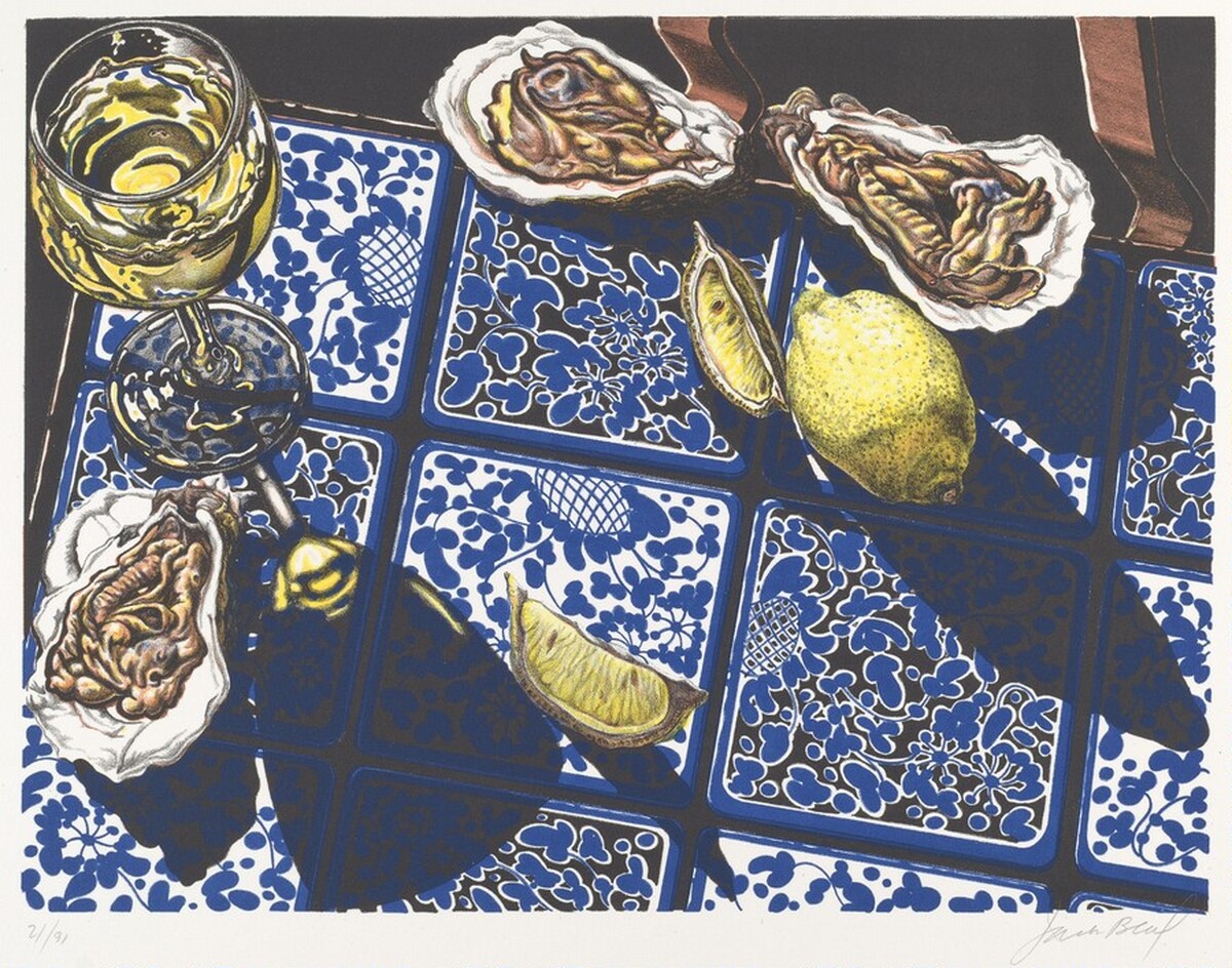 Oysters with Wine and Lemon by Jack Beal