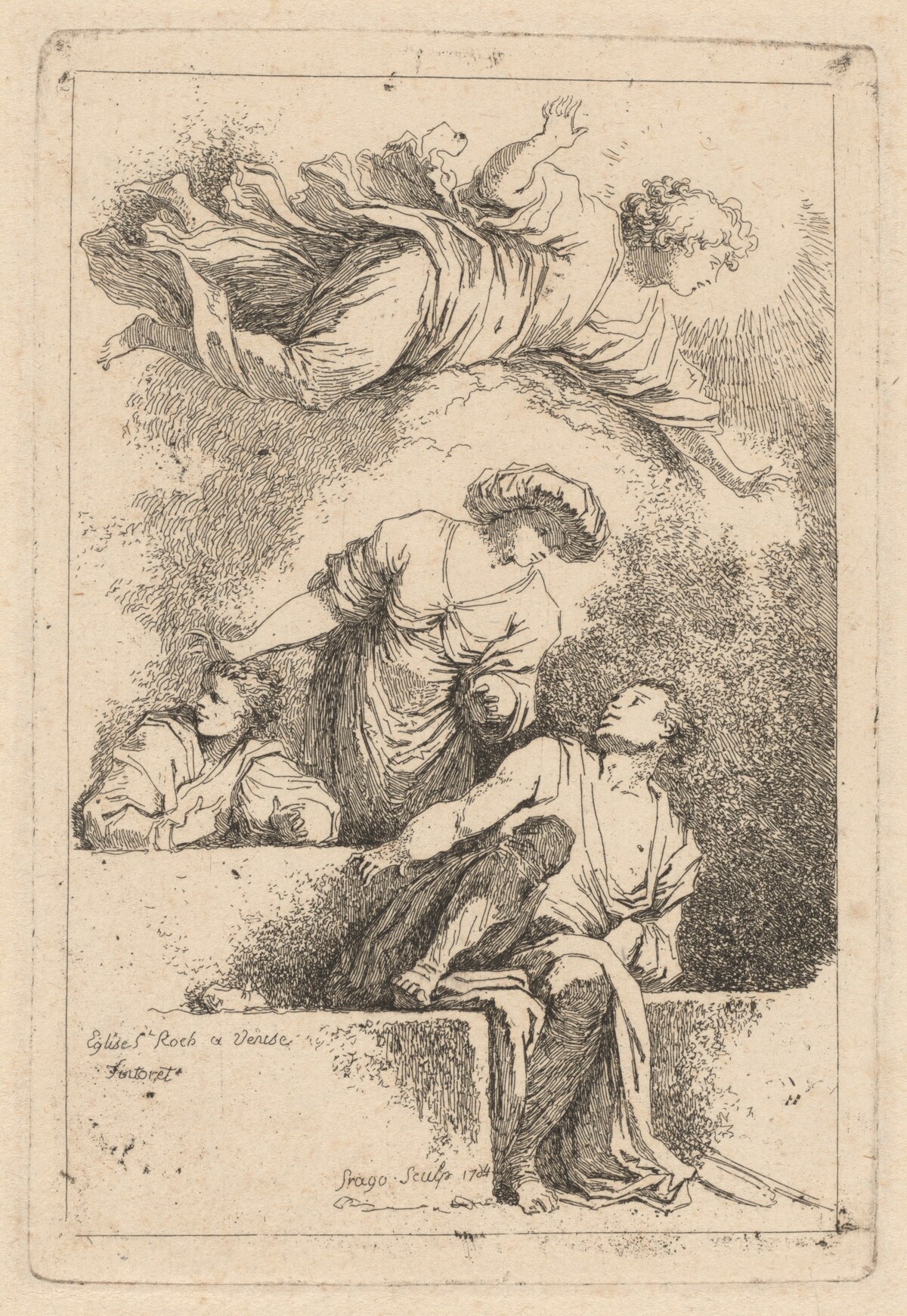 The Disciples at the Tomb by Jean-Honoré Fragonard after Jacopo Tintoretto