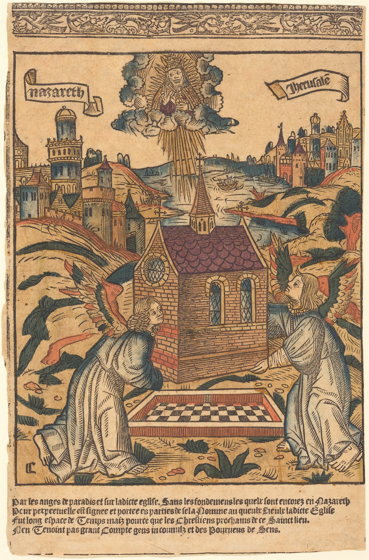 The Transportation of the Holy House of Loreto by French 15th Century