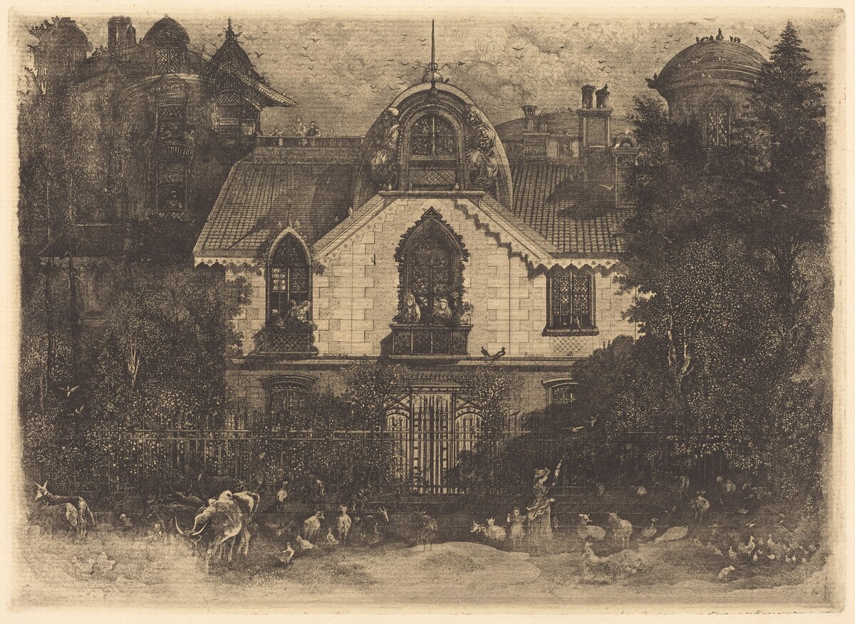 The Haunted House by Rodolphe Bresdin