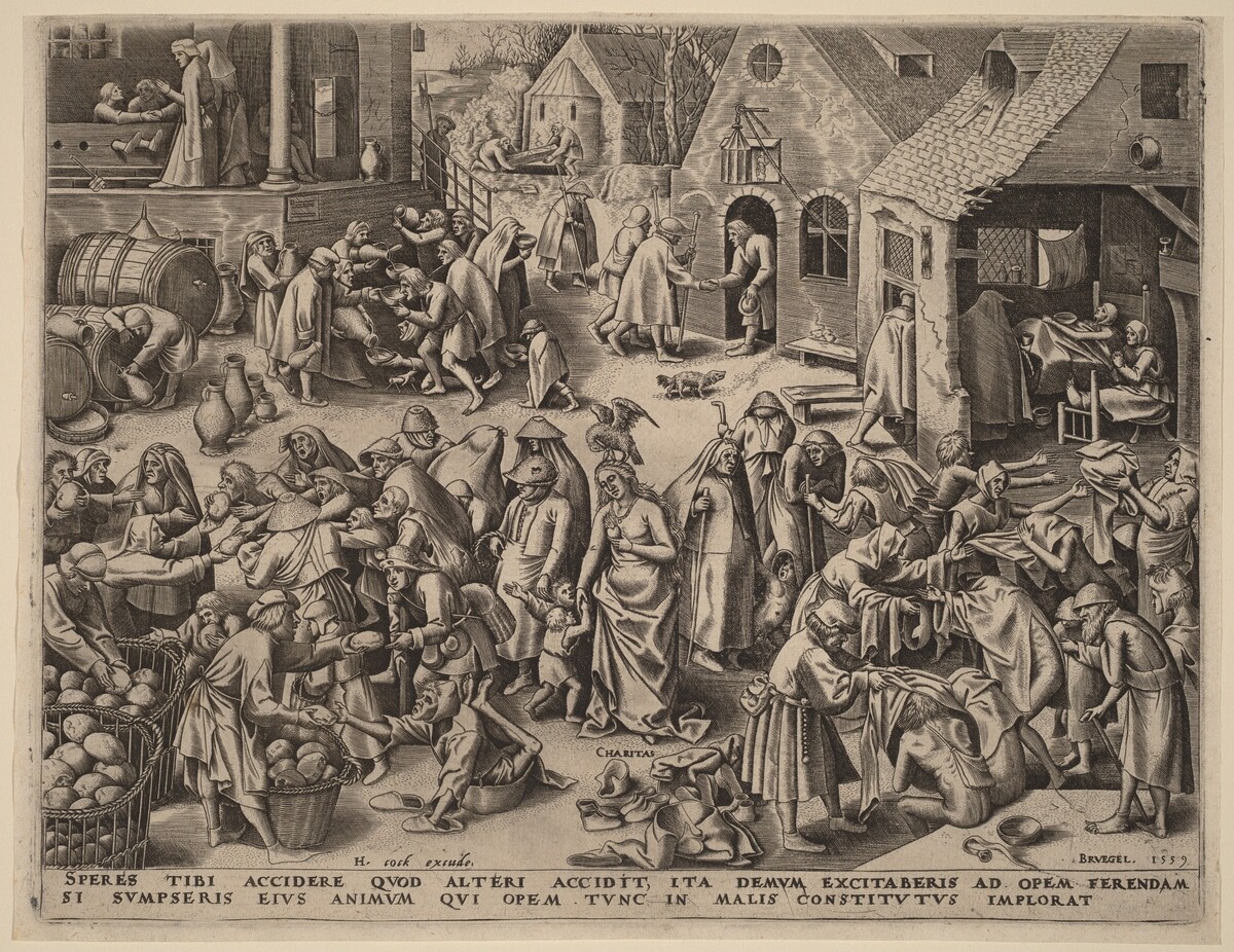 Charity by Philip Galle after Pieter Bruegel the Elder