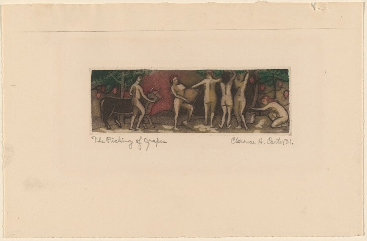 The Picking of Grapes by Clarence H. Carter