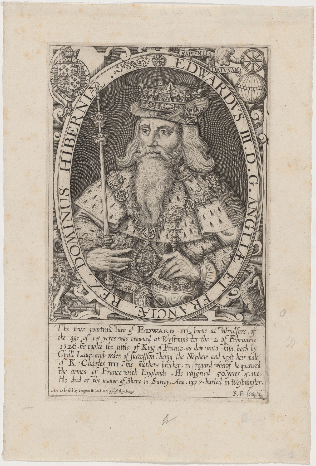 Edward III of England by Renold Elstrack