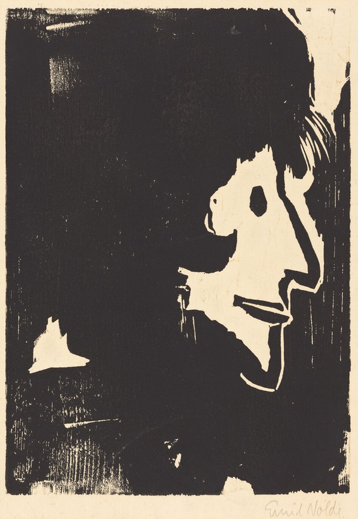 Woman's Profile (Frauenprofil) by Emil Nolde