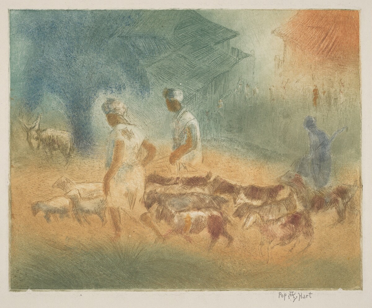 Bringing Goats to Market by George Overbury (Pop) Hart