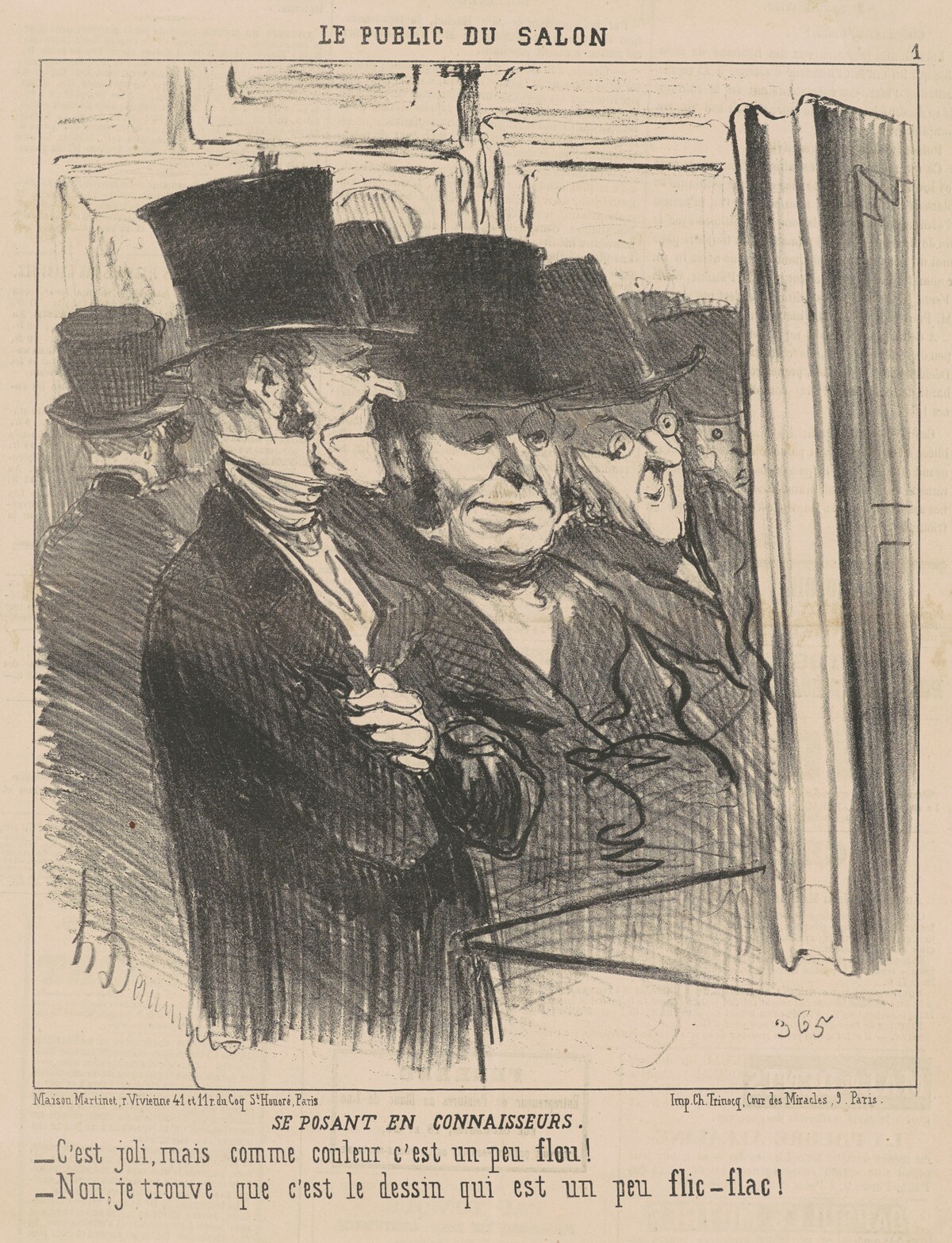 Se posant en connaisseurs by Honoré Daumier