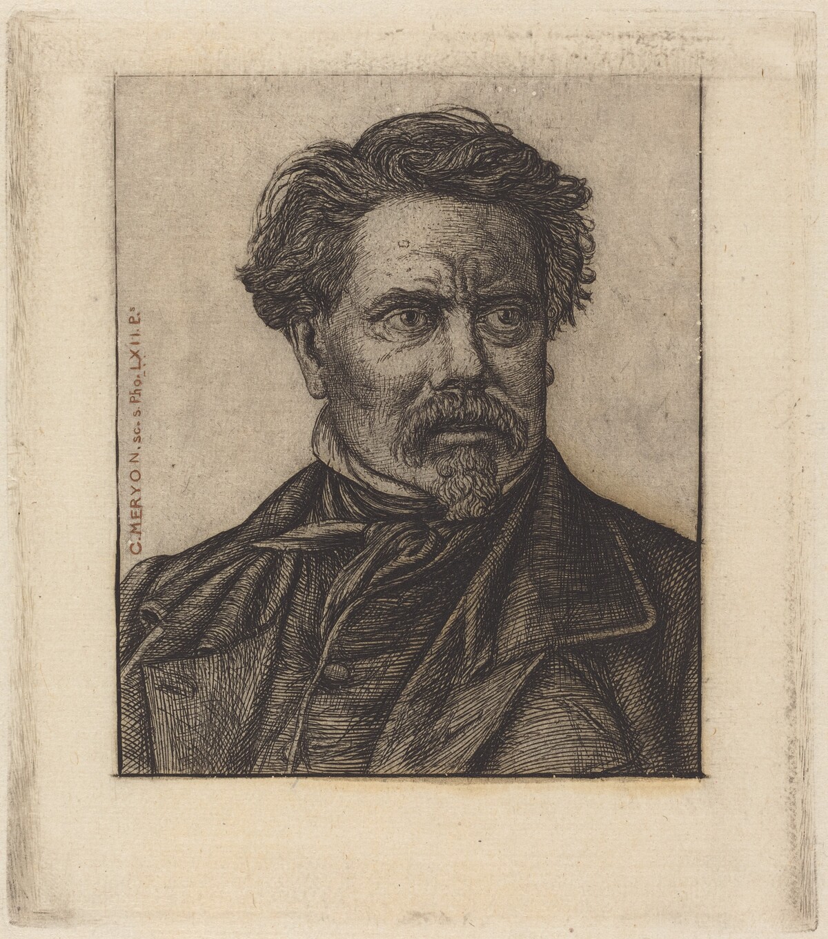 Benjamin Fillon by Charles Meryon