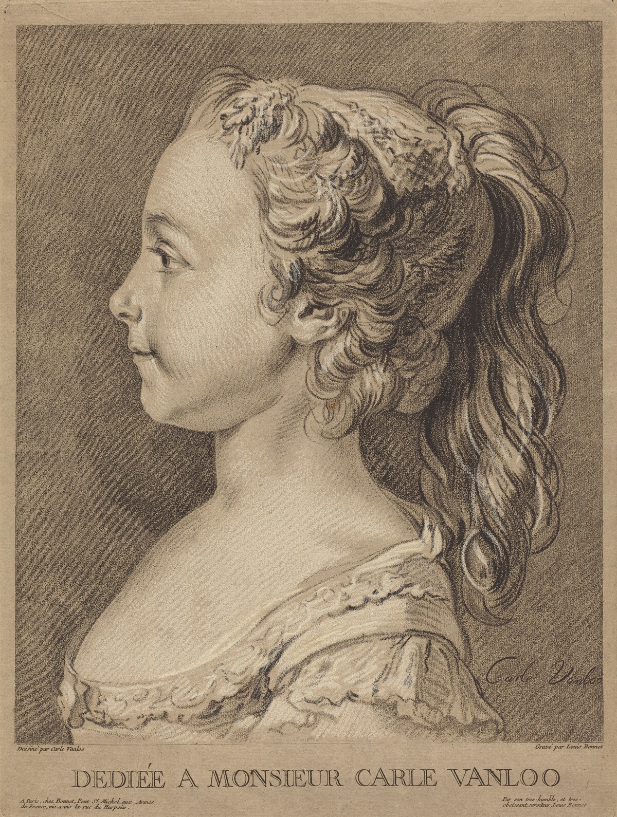 Marie-Rosalie Vanloo by Louis-Marin Bonnet after Carle Van Loo