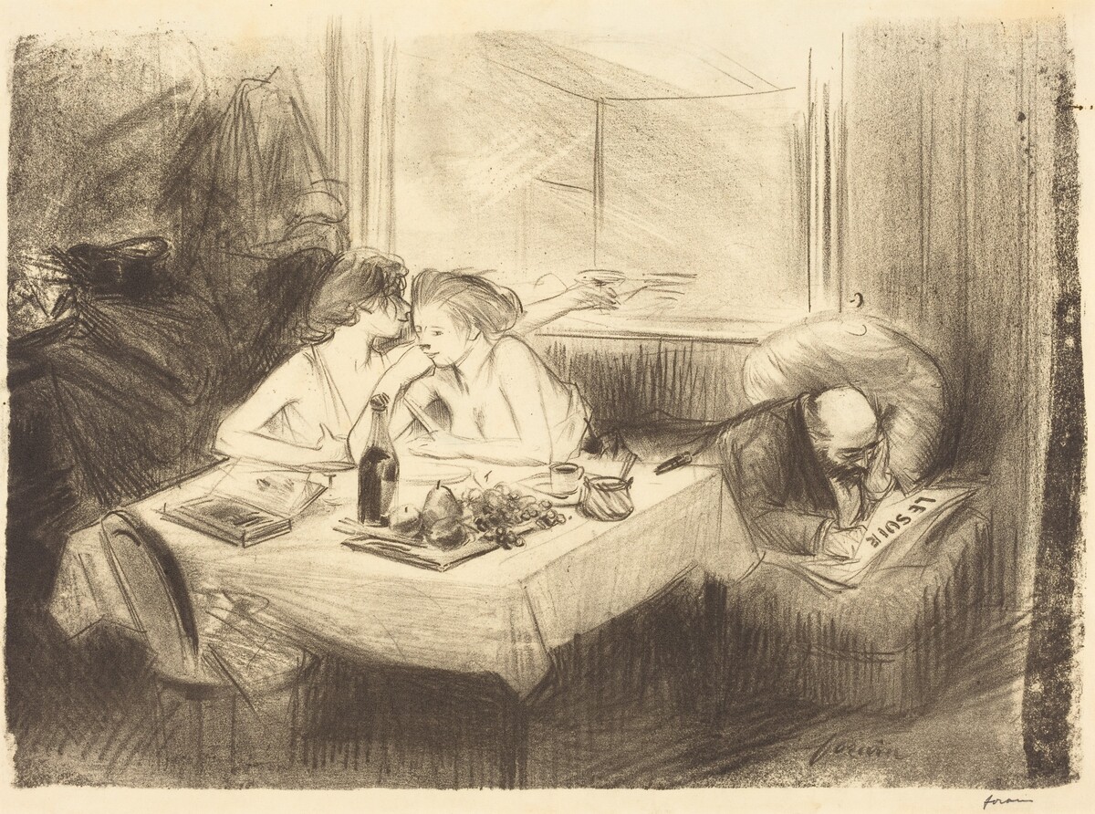 Le cabinet particulier (3e planche) (The Private Room) (third plate) by Jean-Louis Forain