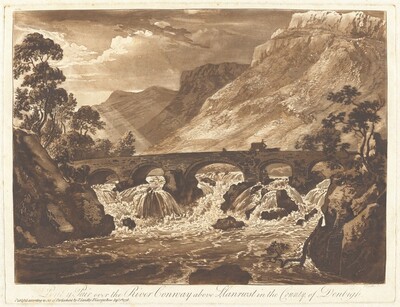 Pont-y-Pair over the River Conway above Llanrwst in the County of Denbigh