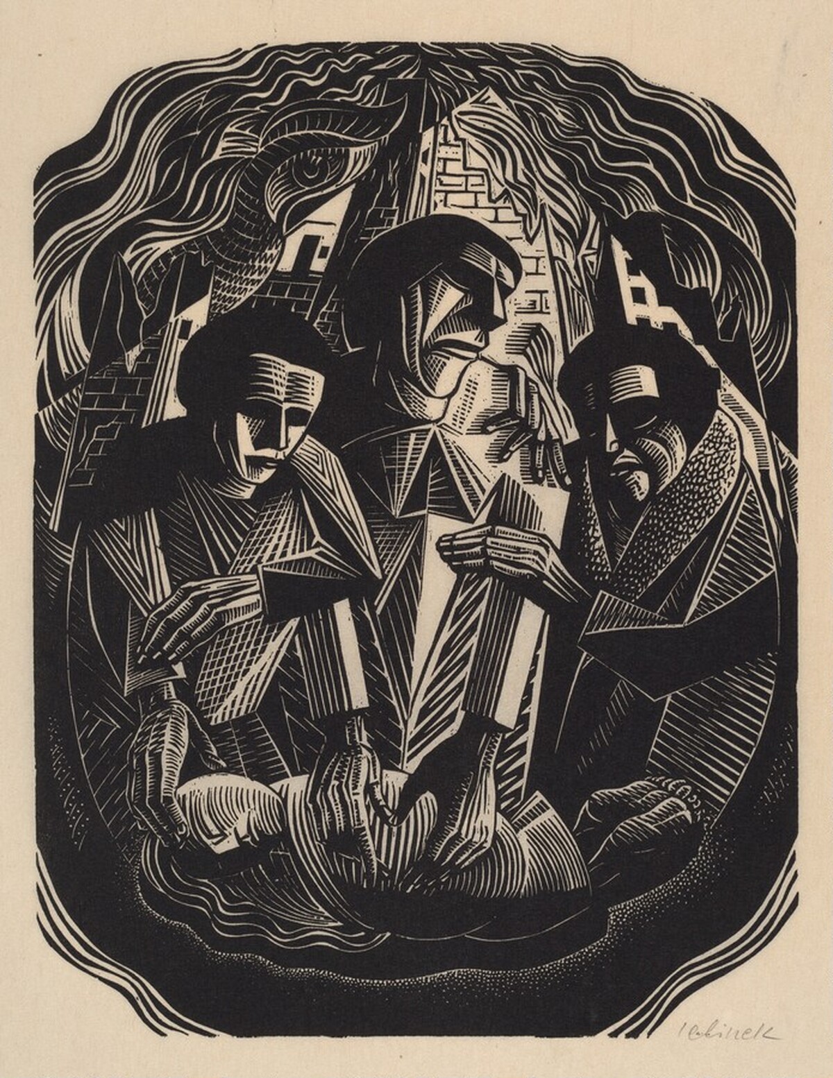 Untitled  (Three Mourning Women) by Hans Jelinek