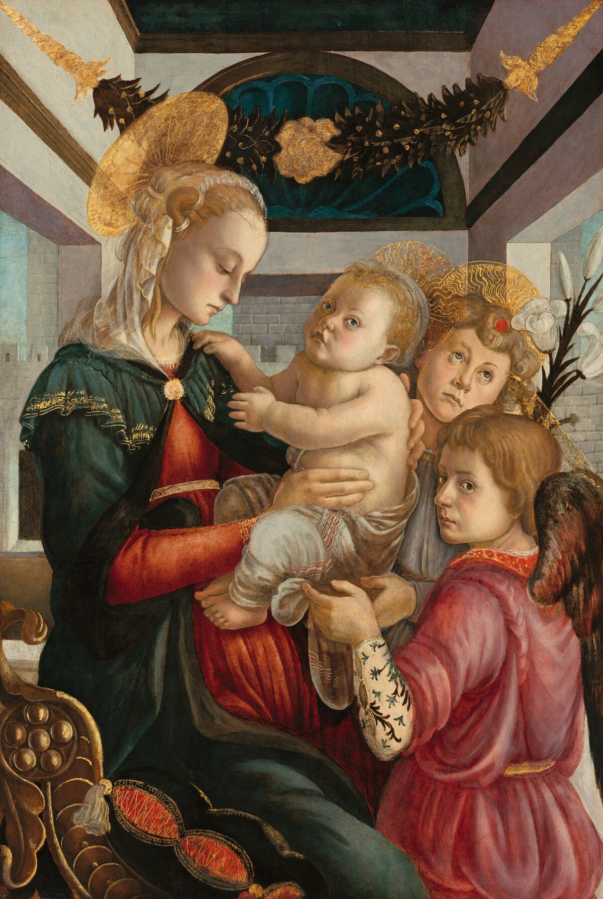 Madonna and Child with Angels by Attributed to Sandro Botticelli