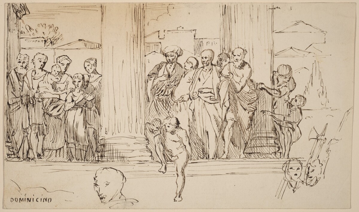 Study after Domenichino by Elihu Vedder