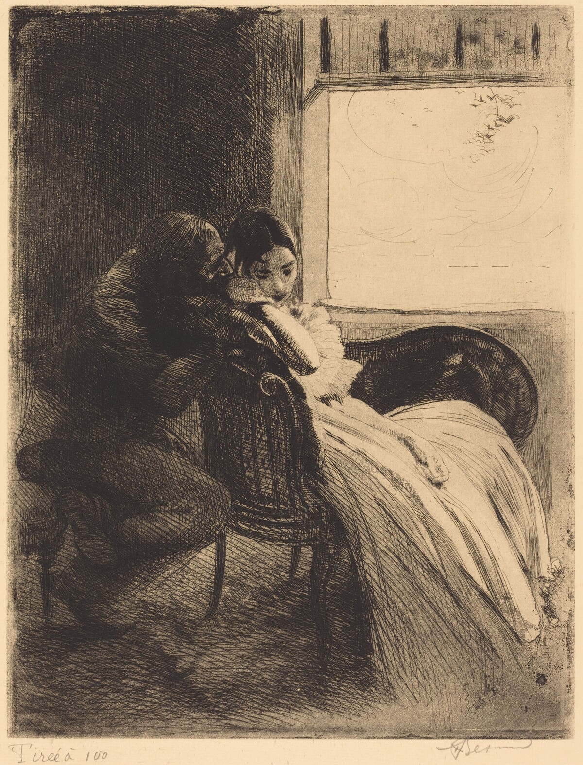 The Flirt (Le flirt) by Albert Besnard