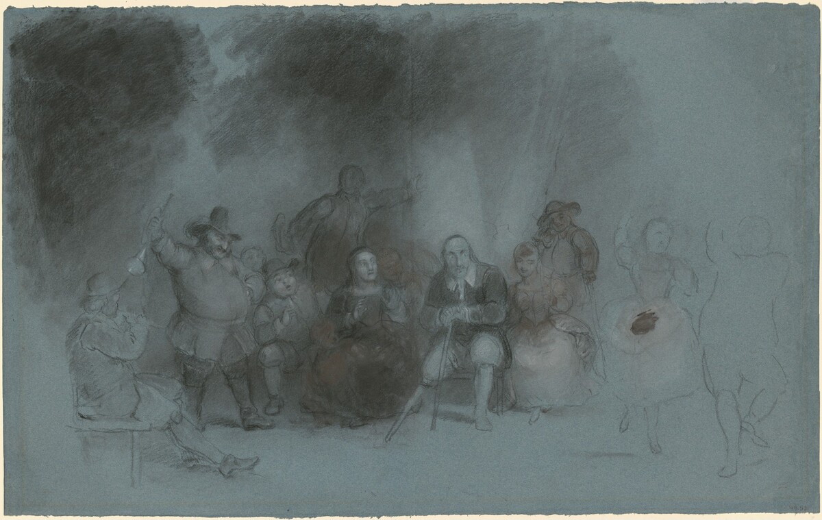 Study for "Dance on the Battery in Presence of Peter Stuyvesant" by Asher Brown Durand