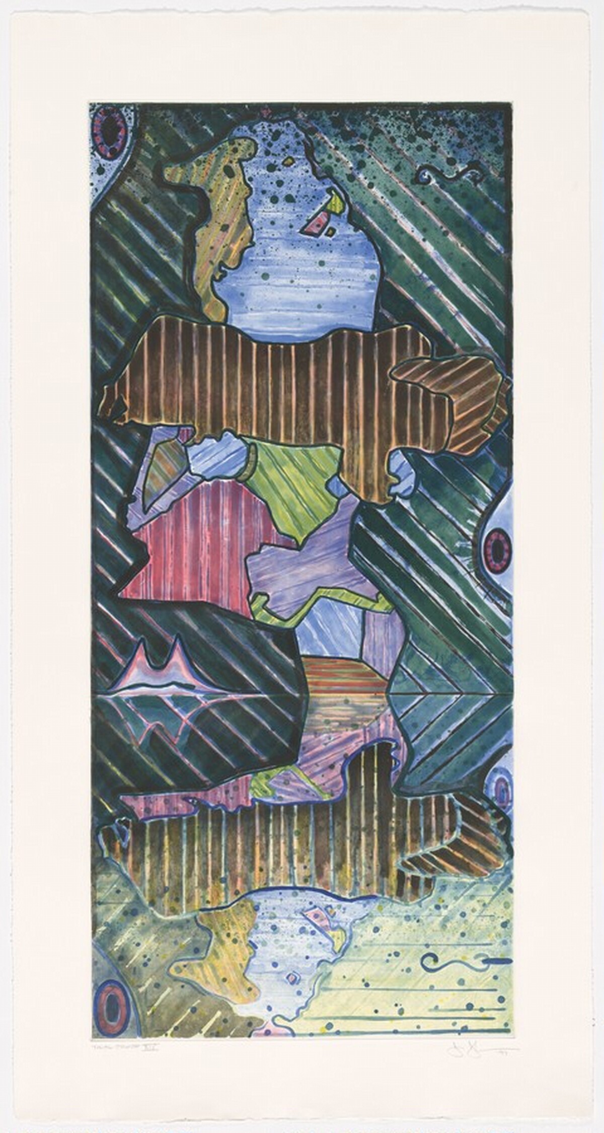 Green Angel 2 [trial proof 14] by Jasper Johns