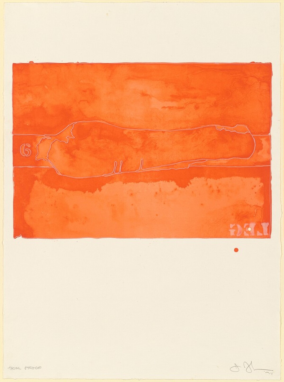Leg [trial proof] by Jasper Johns
