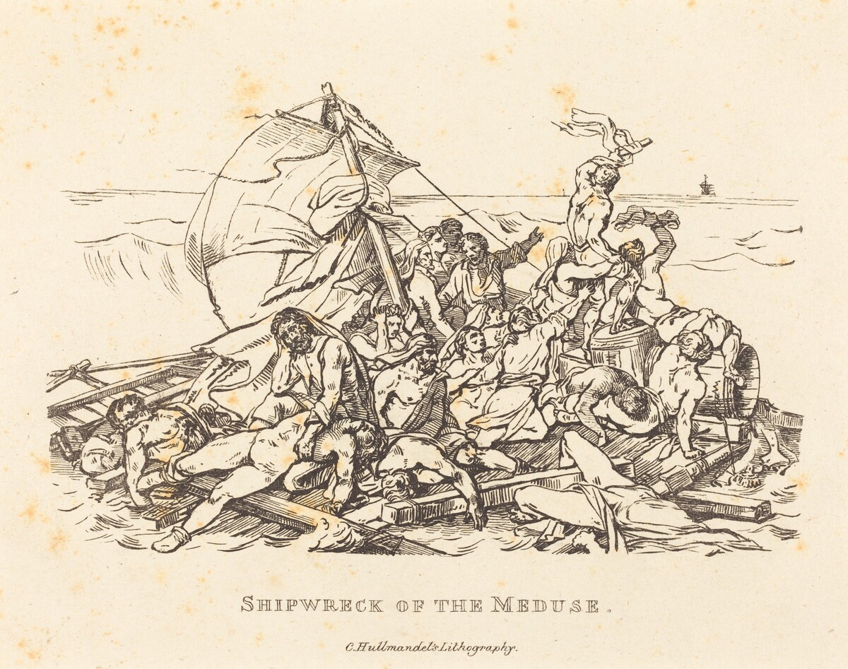 Shipwreck of the Meduse by Théodore Gericault and Nicolas-Toussaint Charlet