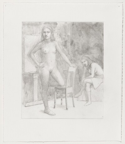 Untitled [Standing Figure with Knee on Chair] [working proof 5]