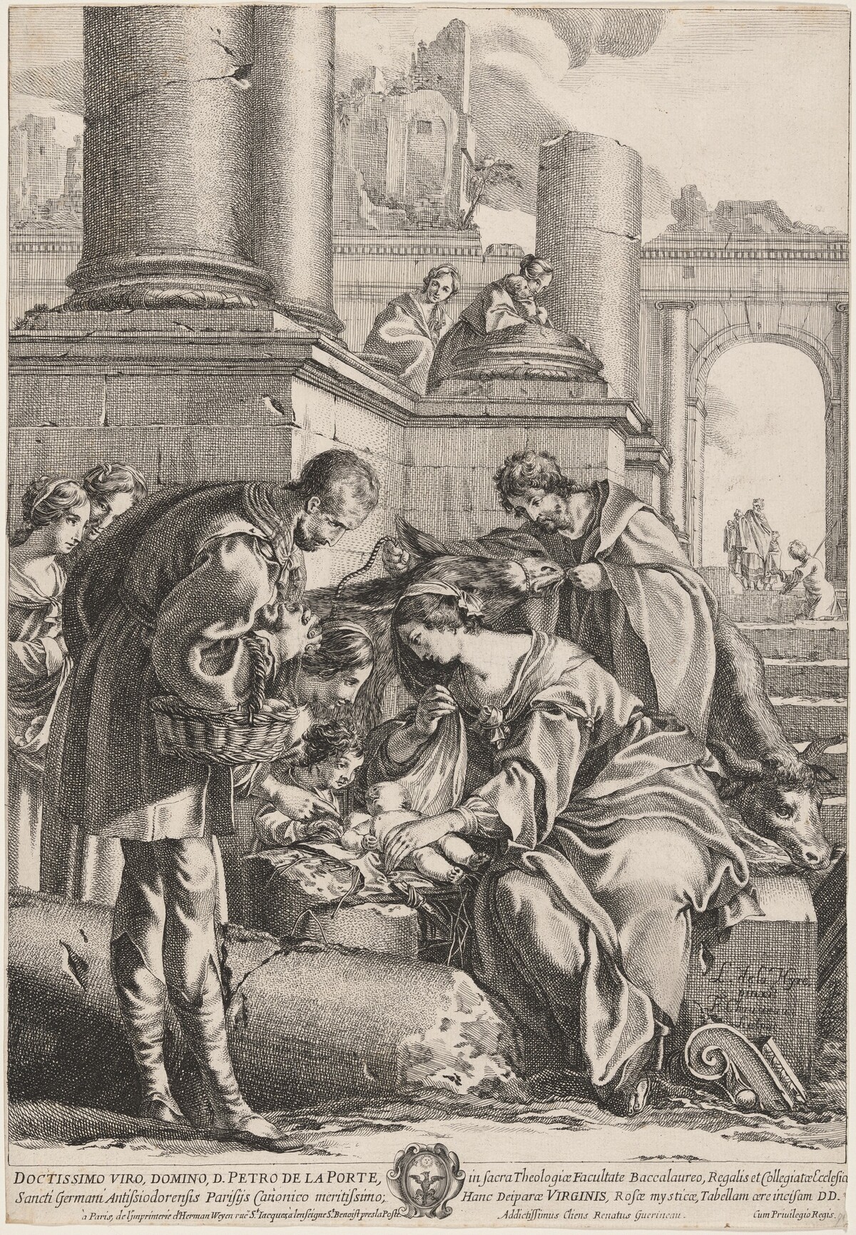 The Adoration of the Shepherds by François Chauveau, after Laurent de La Hyre