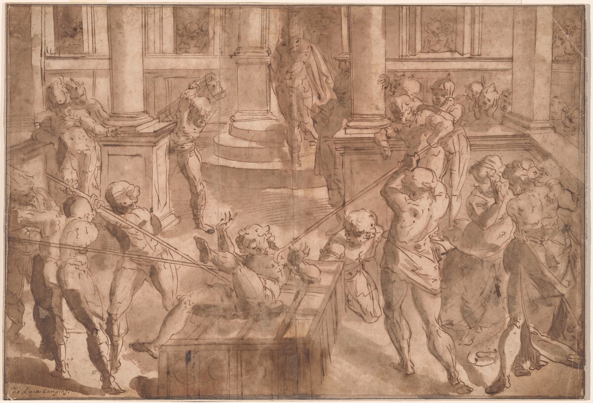 Martyrdom of Saint Lawrence by Italian 16th Century, after Luca Cambiaso