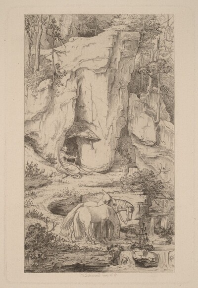 A Monk Leading Horses to Water