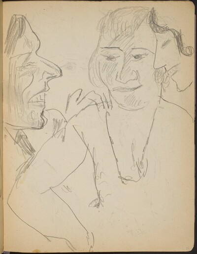 Mann im Gespräch mit zwei Frauen (Conversation of a Man with Two Ladies) [p. 25]