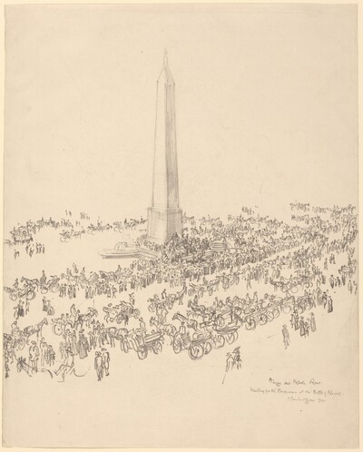 Crowd on the Piazza del Popolo, Rome