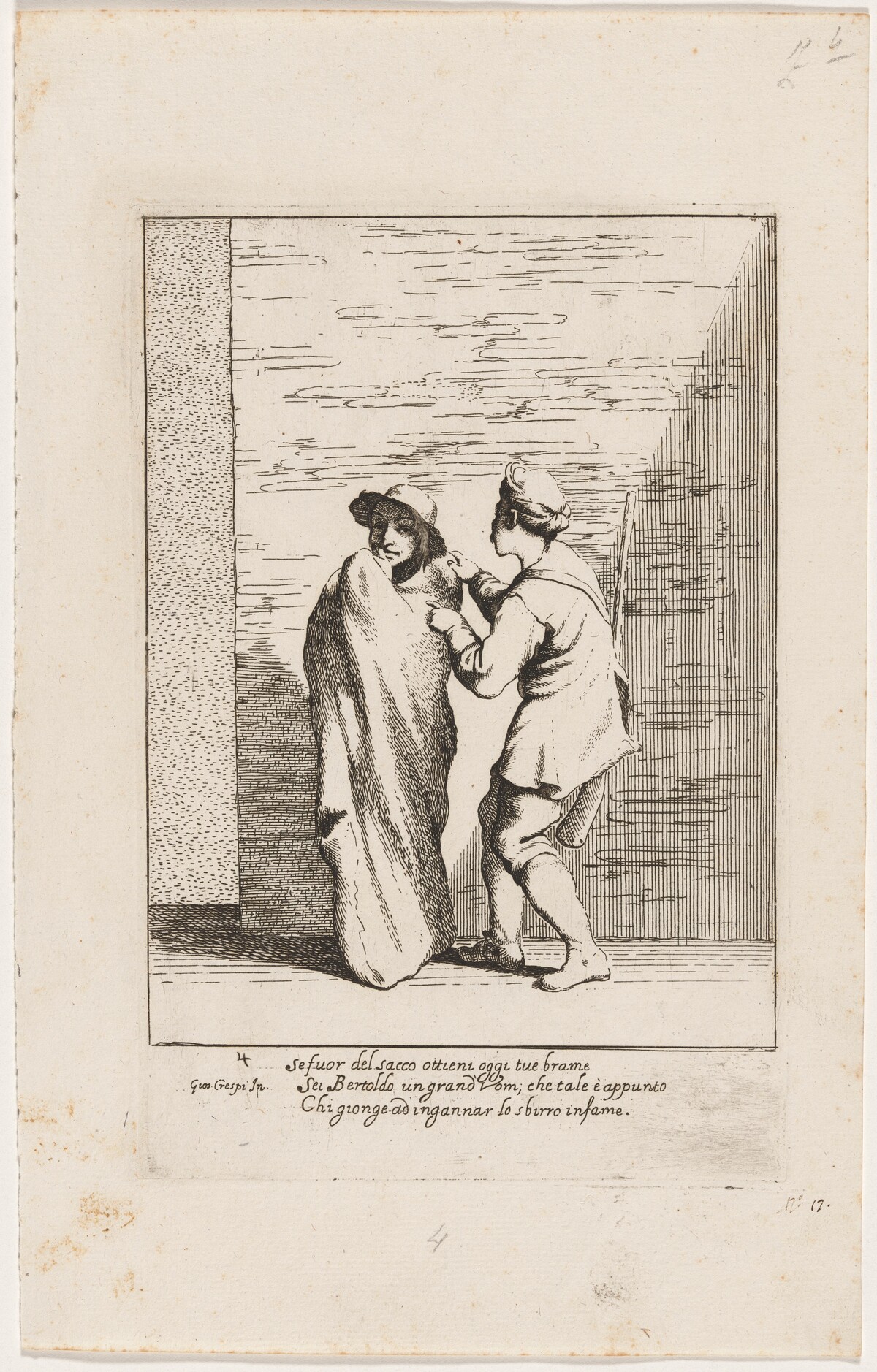 Bertoldo Stuffed in a Sack by Giuseppe Maria Crespi and Ludovico Mattioli