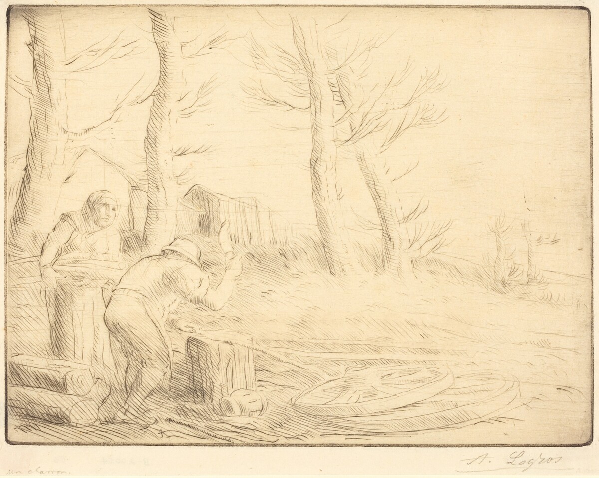 Wheelwright (Un charron) by Alphonse Legros