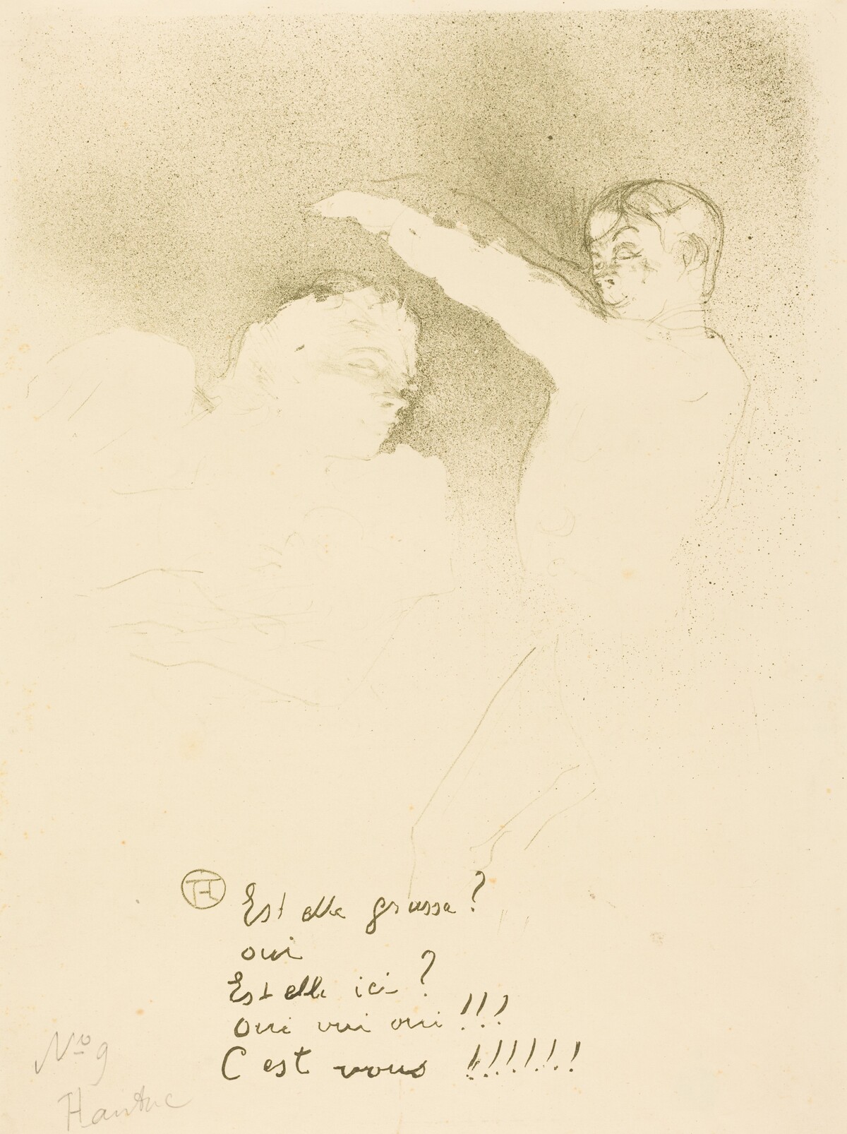 At the Varieties: Mlle. Lender et Brasseur (Aux variétiés: Mlle. Lender et Brasseur) by Henri de Toulouse-Lautrec
