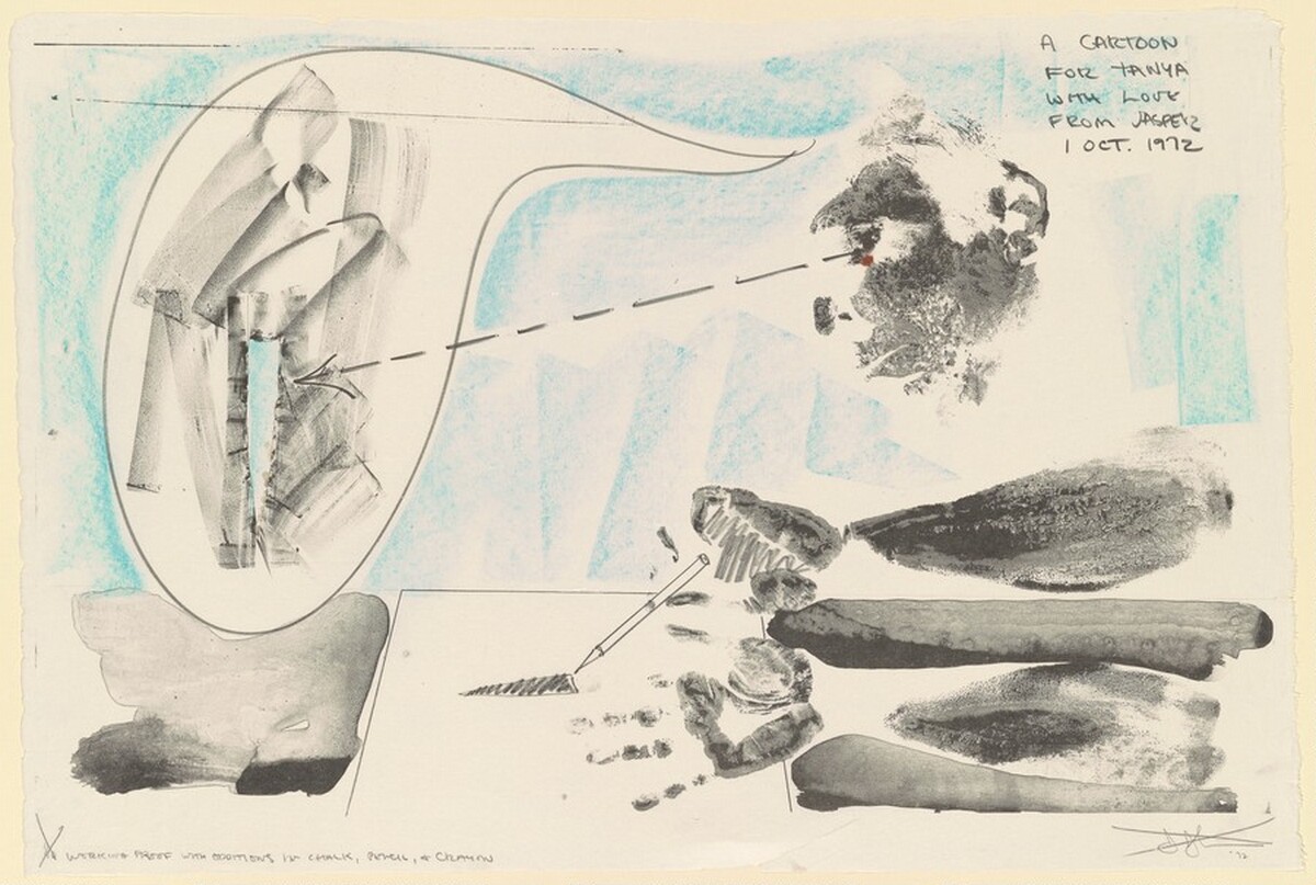A Cartoon for Tanya [working proof] by Jasper Johns
