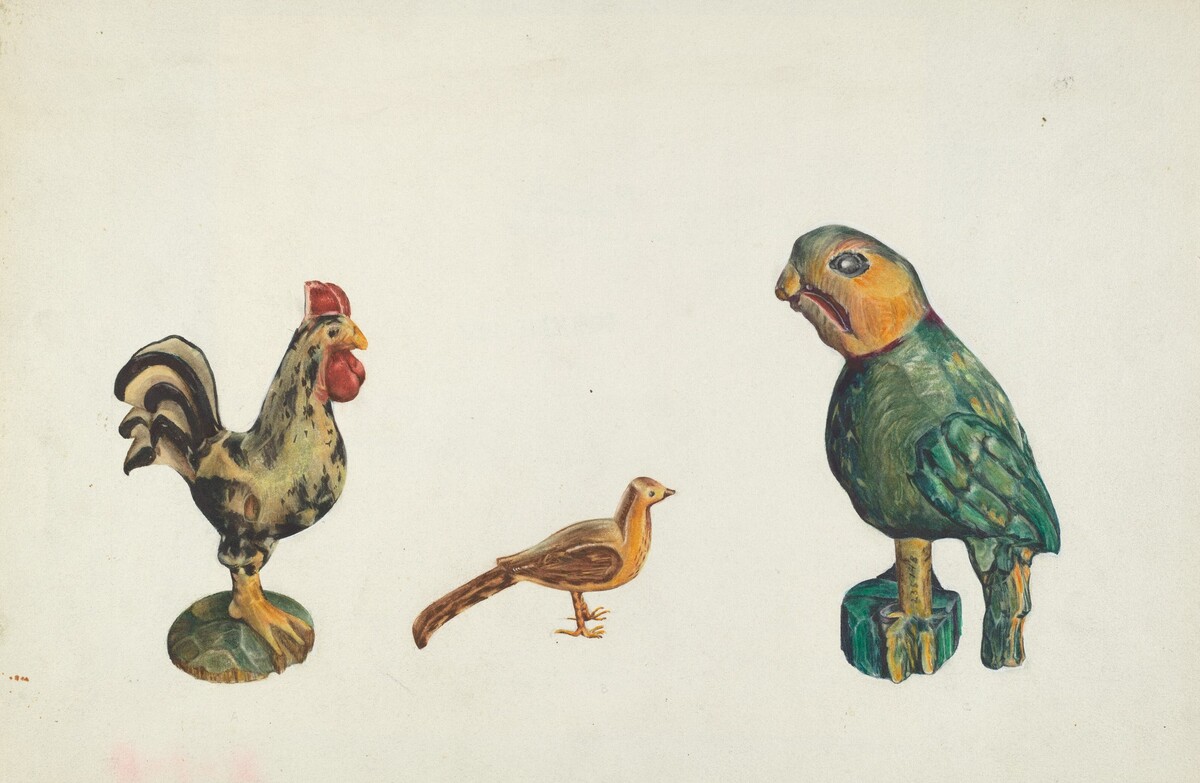 Wooden Birds by Alice Domey