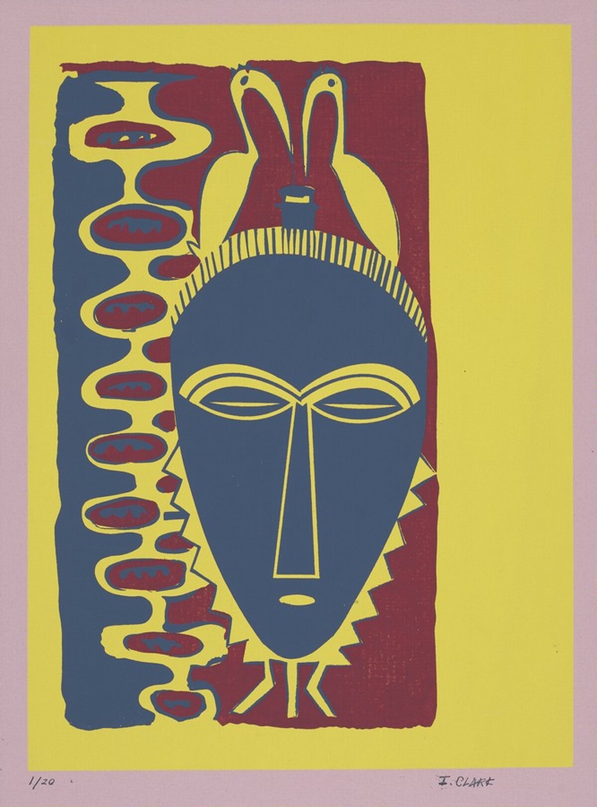 Baule Mask Design I by Irene Clark