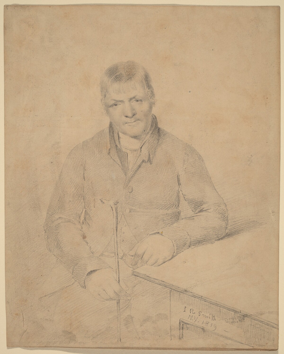 Man Seated at a Table by John Rubens Smith