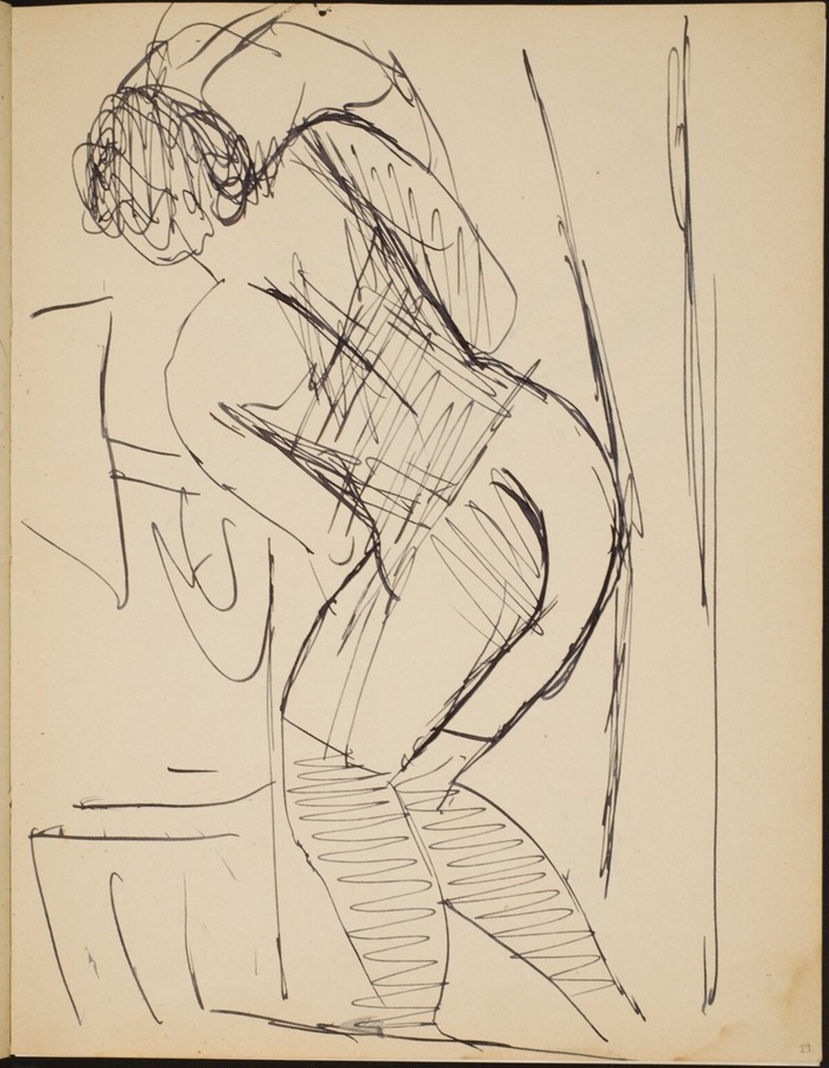 Liegende Frau in Wäsche (Partial Nude) [p. 29] by Max Beckmann