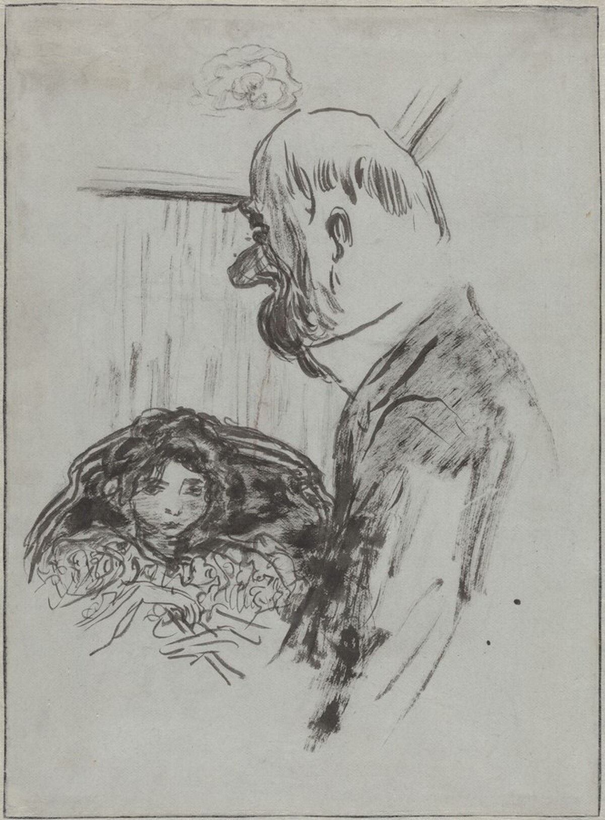 Marie and Her Protector [verso] by Pierre Bonnard